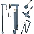 Michael Graves Quick Fold Walking Cane for Men and Women - Foldable Walking Stick for Stability and Style - Collapsible Folding Cane - Walking Sticks for Seniors & Adults