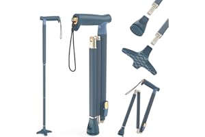 MICHAEL GRAVES DESIGN Michael Graves Quick Fold Walking Cane for Men and Women - Foldable Walking Stick for Stability and Style - Collapsible Folding Cane - Walking Sticks for Seniors & Adults