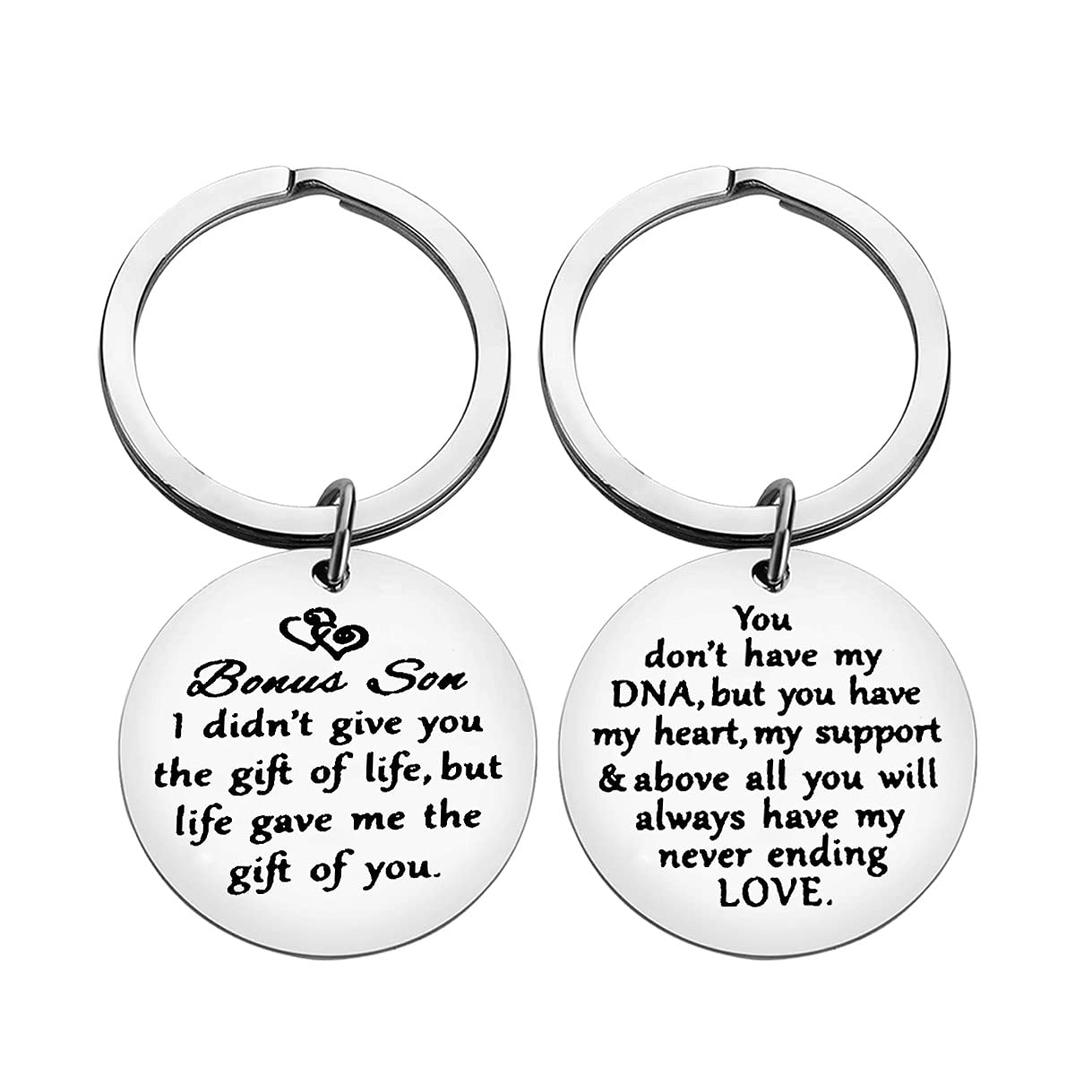 Ximalun Stepson Gifts Bonus Son Keyring Adoption Gifts Son in Law Gifts Christmas Birthday Gifts for Bonus Son Wedding Gift Fathers Day Gift Stepson Gifts from Step mum