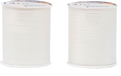 Korbond 320m Sewing Thread 2 x 160m Spools White Polyester Hand Machine