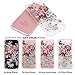 iPhone 7 Case, JAHOLAN Floral Design Flower Printed Shockproof Hard Plastic Slim Clear Case with TPU Bumper Protective Back Phone Case Cover for Apple iPhone 7, Red Peony