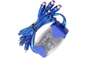 MagiDeal 4-Channel RCA Suppressor Noise Ground Loop Noise Isolator for Car Audio