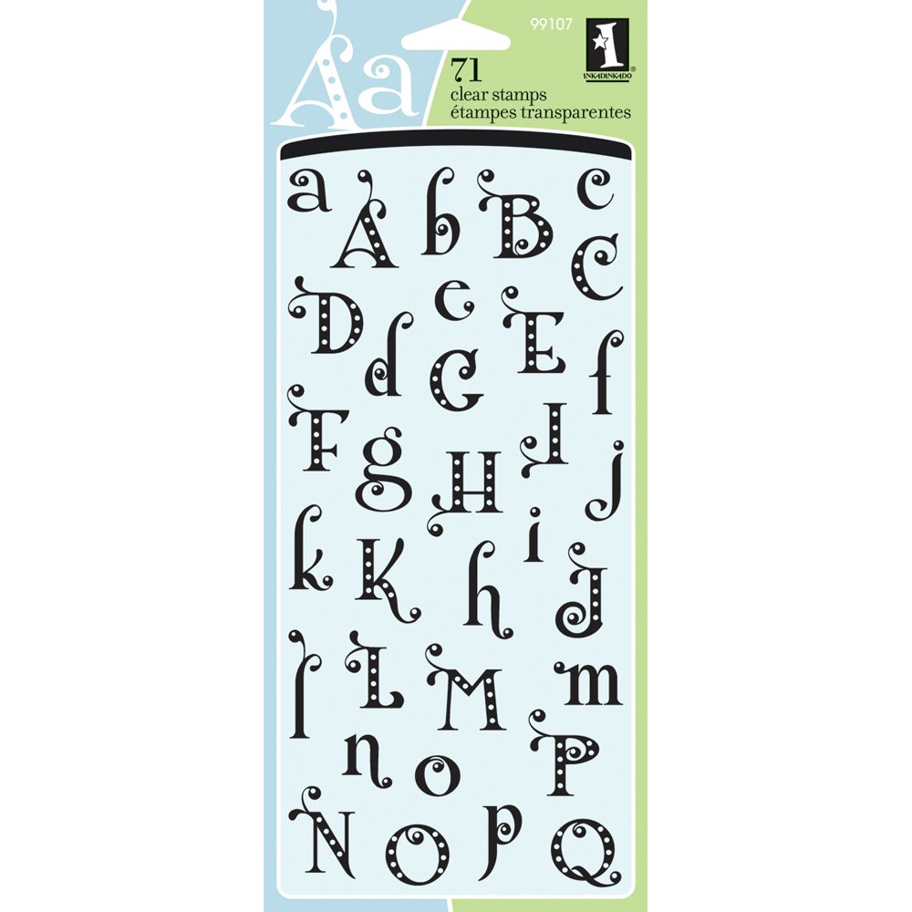Wood Mounted Stamps INKA Gem Stone Alphabet Clear Stamp