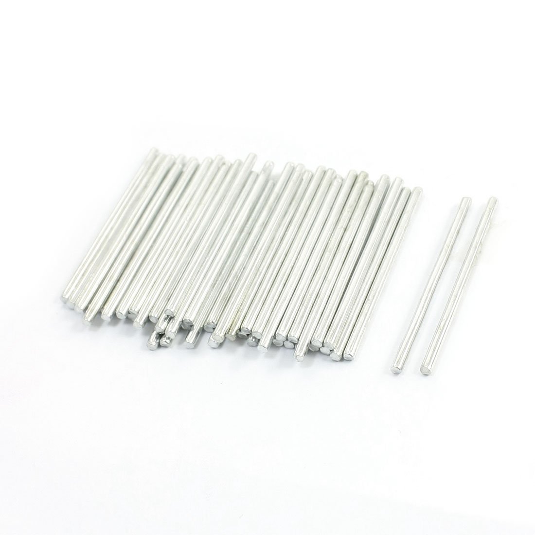 Sourcingmap RC Toy Car Model Part Stainless Steel Round Rods Axles 40mmx2mm 50Pcs