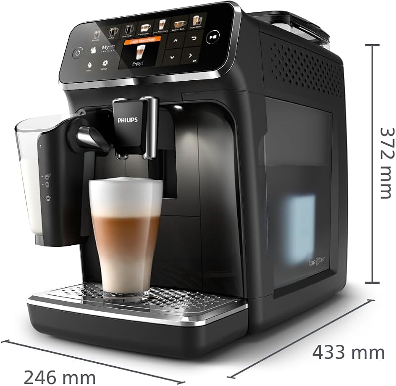 Máquina de café superautomática philips series 5400 - sistema de leite lattego, 12 variedades de café, tela intuitiva, 4 perfis de usuário, preto (ep5441/50)