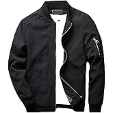 sandbank Men's Slim Fit Lightweight Softshell Flight Bomber Jacket Coat