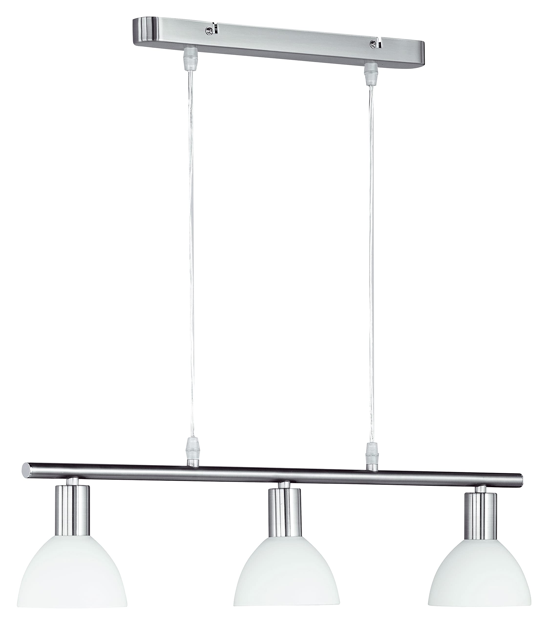 Reality Leuchten Pendant Light, Nickel, E14, Opal White