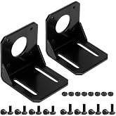 2PCS NEMA 17 Stepper Motor Mounting Bracket Kit, 42mm Steel | L-shape mounting bracket, Compatible with NEMA 17 motors, M3 screws included