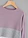 Milumia Women's Drop Shoulder Color Block Textured Jumper Casual Sweater (Medium, Purple)