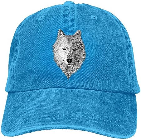 Gorgeously Big Wolf Head Denim Baseball Caps Hat Adjustable Cotton Sport Strap Cap For Men Women