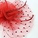 Fascinators Sinamay Hats for Women for Tea Party Kentucky Derby Wedding Cocktail Mesh Feathers Hair Clip Red