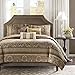 Madison Park Quilt Traditional Damask Design All Season, Lightweight Coverlet Bedspread Bedding Set, Matching Shams, Pillows, Full/Queen(90