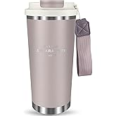 20oz Tumbler Stainless Steel Vacuum Insulated Coffee Travel Mug Reusable Iced Coffee Cup Hot Coffee Travel Mug with lid and straw Cupholder Friendly Leak-Proof BPA Free (Light Purple)