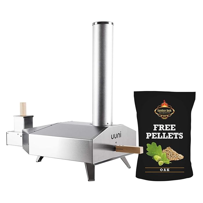 Buy Ooni Uuni 3 BBQ Pellet Fired Pizza Oven, Stone, Pellet with 5 Free