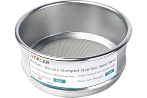 LVDALAB 304 Stainless Steel Mesh Lab Sieve, 30 Mesh (0.6mm) Aperture Test Sieve, 4inch(10cm) Economy Standard Analysis Sample Test Sieves for Industrial Laboratory Homes