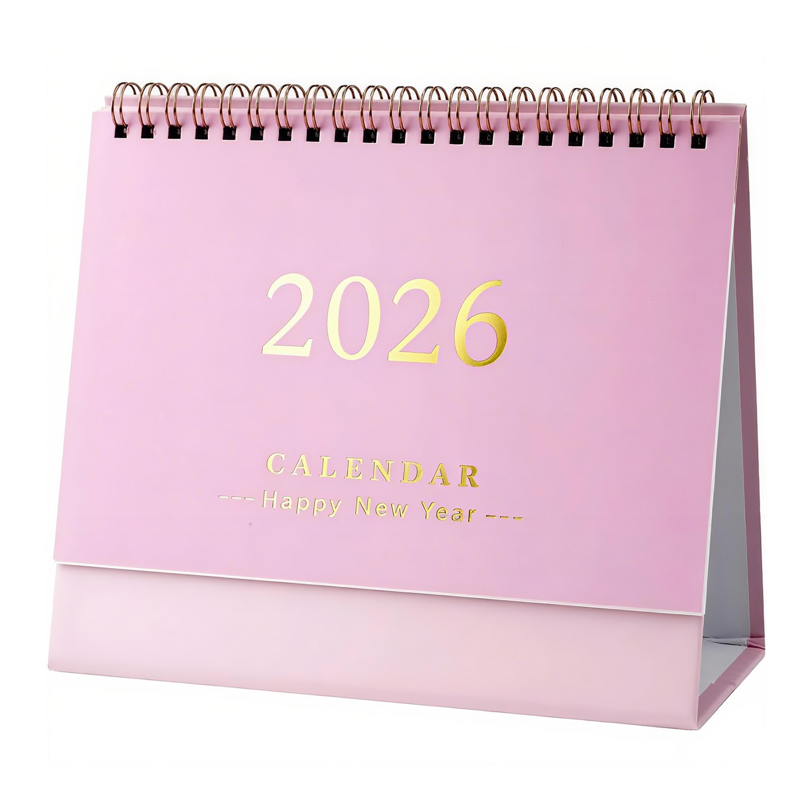 AOKWAWALIY 2026 Desk Calendar Standing Flip Desktop Calendar Stand up Desk Calendar 7.4x6.4 Inch with Twin-Wire Binding