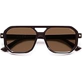 SOJOS Retro Polarized Square Aviator Sunglasses for Women Men Vintage 70s UV400 Protection Shade SJ2609
