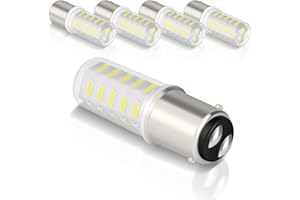 ULITECO 12V BA15D 1076 1142 1176 1130 1075 LED RV Camper Interior Light Bulbs, 5PCS, Led Replacement Bulbs for Camper Trailer Boat Car,6000-6500K Cool White