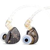 Linsoul TANGZU Wan'er S.G 10mm DD Driver PET Diaphragm IEM, Recessed 2Pin | in-Ear Earphone with Ergonomic Shape, Detachable OFC Braided Cable for Audiophile Musician DJ Stage, Black, 3.5mm without Mic