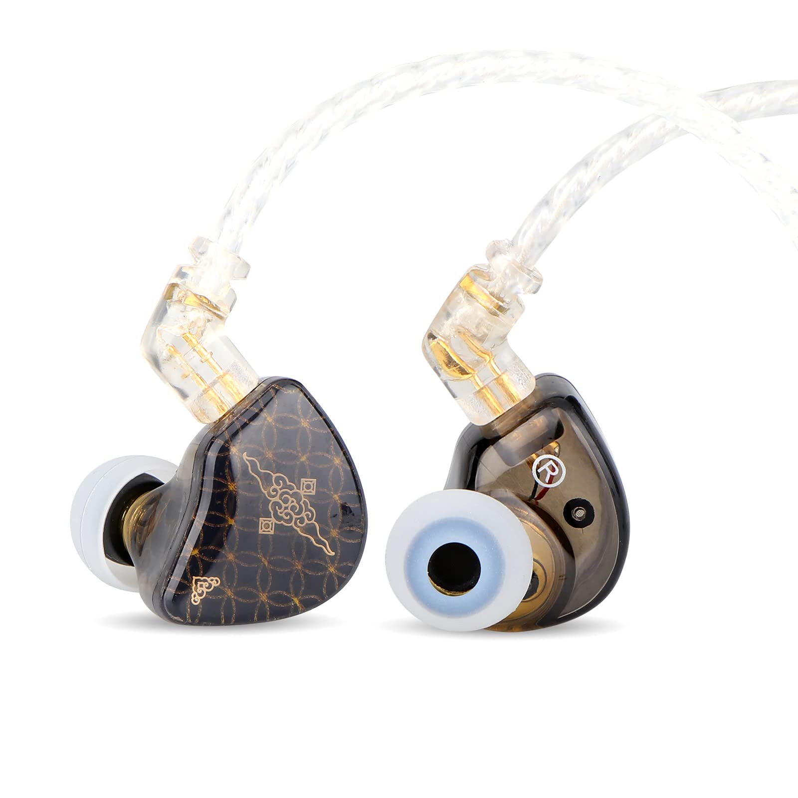 Photo 1 of Linsoul TANGZU Wan’er S.G HiFi 10mm Dynamic Driver PET Diaphragm in-Ear Earphone with Ergonomic Shape, Detachable Recessed 2Pin OFC Braided Cable for Audiophile Musician DJ Stage(Black, Without Mic)