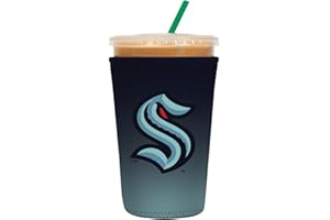 Sok It JavaSok NHL Iced Coffee & Cold Soda Insulated Neoprene Cup Sleeve (Seattle Kraken, Medium: 22-28oz)