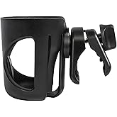 Stroller Cup Holder, 360 Degrees Rotation Bike Cup Holder, Stroller Cup Holder, Large Caliber Designed Cup Holder for Walker,