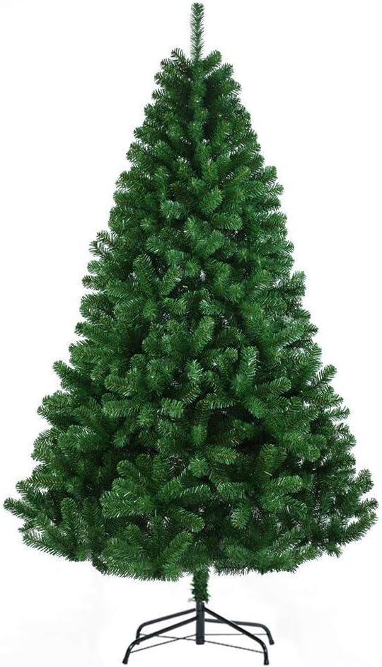 Oakmont 6.9 FT Artificial Pine Christmas Tree, 1000 Branch Tips, Metal Stand Door Xmas Pin Holiday Decoration Green