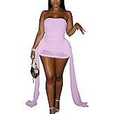 Sexy Off Shoulder Mesh Sheer Y2k Tube Mini Dress for Women Ribbon Bodysuit Party Club Birthday Dresses Date Night