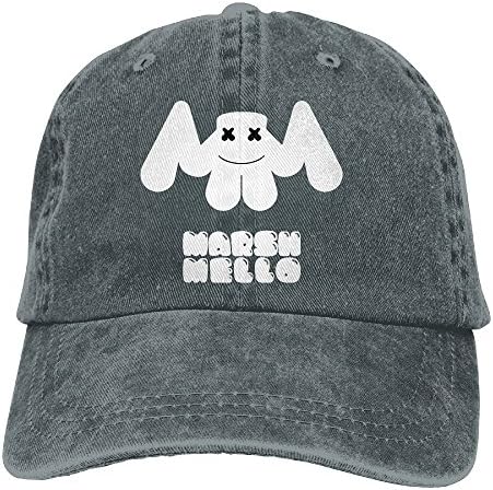 Marshmello Bounce Unisex Cotton Washed Denim Travel Hat Adjustable Asphalt