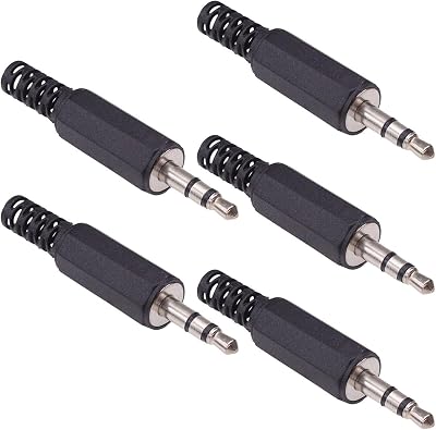 Switch Electronics 3.5mm Stereo Jack Plug Electronic Component Pack of 5