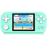 TEBIYOU Handheld Games for Kids Built-in 218 Video Games, Portable Kids Travel Toys for Ages 4-13 with Rechargeable Battery 3.0" HD Screen, Mini Gaming Player Birthday Gifts for Boys Girls (Cyan)