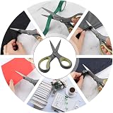 LIVINGO 2 Pack 8 Inch Titanium Non-Stick Scissors Comfort Grip Green/Yellow view 6