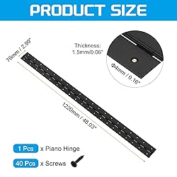 uxcell Piano Hinge, 48" Stainless Steel Continuous