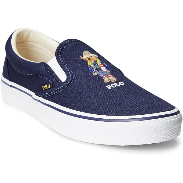 Polo Ralph Lauren Polo Bear Keaton Slip On Sneaker Shoes Men\'s red Size 10 Polo Ralph Lauren Keaton Polo Bear Canvas Sneakers | Saks  main image 2