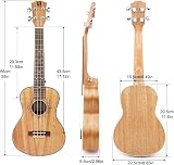 Vangoa Tenor Ukulele 26 Inch Mahogany Acoustic Ukulele with Accessories view 2