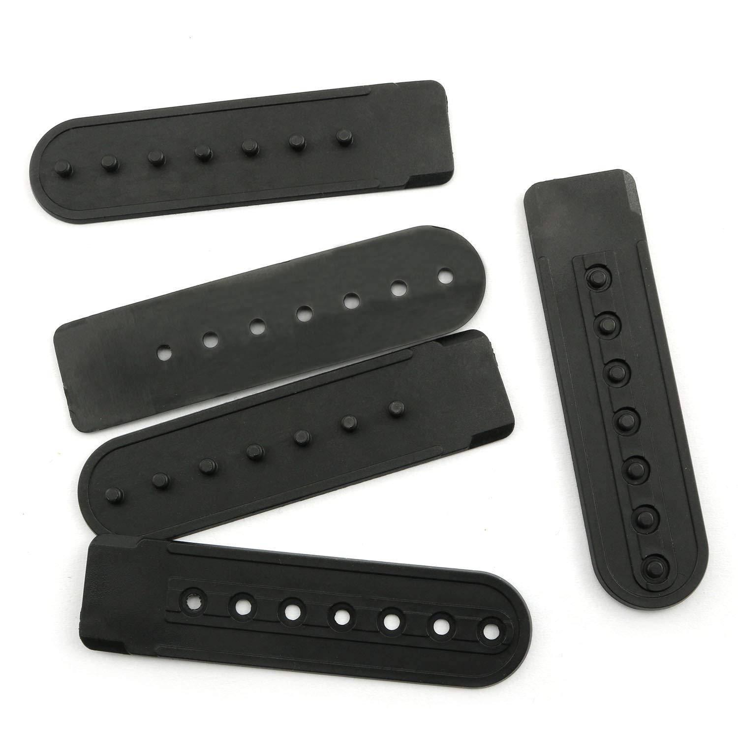Snapback Strap 12 Pairs Black Plastic Snapback Hat Cap Snap Buckle Replacement Repair Strap with 7 Holes