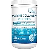 NATURE TARGET Marine Collagen Powder for Women - Multi Collagen Peptides with Hyaluronic Acid & Vitamin C for Hair, Skin, Nails & Joints - Wild-Caught Fish & Grass-Fed Bovine, 50 Servings