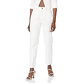 Armani Exchange Womens J06 Boyfriend Fit White Rigid Denim