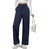Feiersi Women Wide Leg Sweatpants Elastic Elevated Seams Baggy Pants Athletic Joggers with Pockets