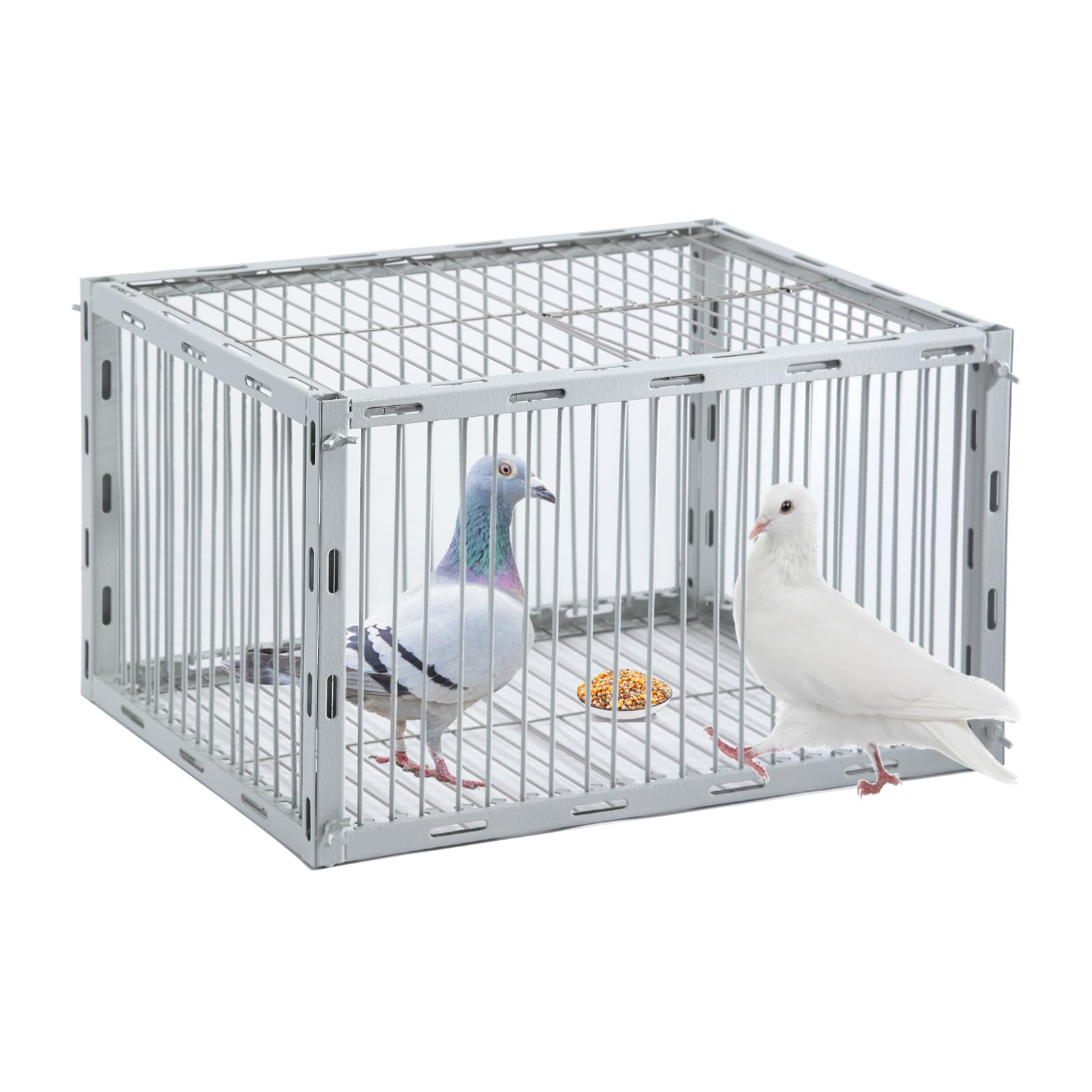 Photo 1 of Pigeon Trap with Escape-Proof Design,Birds Trap with One-Way Entry,Chicken and Bird Trap Cage for Pigeon,Portable & Easy Assembly,Unharmful Made of High-Strength Iron with Anti-Rust Paint