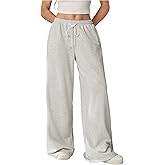 RoseSeek Women's Baggy Sweatpants Drawstring Wide Leg Sweatpants Sports Track Sweat Pants Trousers Joggers