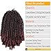 Beyond Beauty Spring Twist Crochet Hair 90strands 8 Inch Fluffy Spring Twists Braiding,Spring Twist Crochet Braids Bomb Twist Crochet Hair for Black Women(T1B BUG)