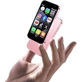 Mini Phone 3.0" Android Smartphone World's Smallest Phone for Kids Students | With WiFi/Google Play/Video Call/Face ID/GPS/APP/Dual Camera,Unlocked Cell Phone for backup,Birthday Christmas Gift, Pink