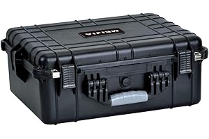 MEIJIA Portable All Weather Waterproof Protective Hard Case,Compact Camera Case with Customizable Fit Foam,Fit Use of Drones,