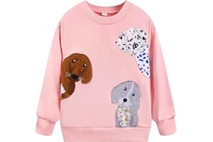 zarmfly Toddler Baby Girls Sweatshirts Crewneck Pullover Long Sleeve Shirts Tops Girl Fall Winter Clothes 2-8T