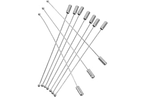 Toyvian 30pcs 90mm Stainless Steel Hat Pins with End Caps, Decorative Brooch Stick Pins for Scarf, Shirt,