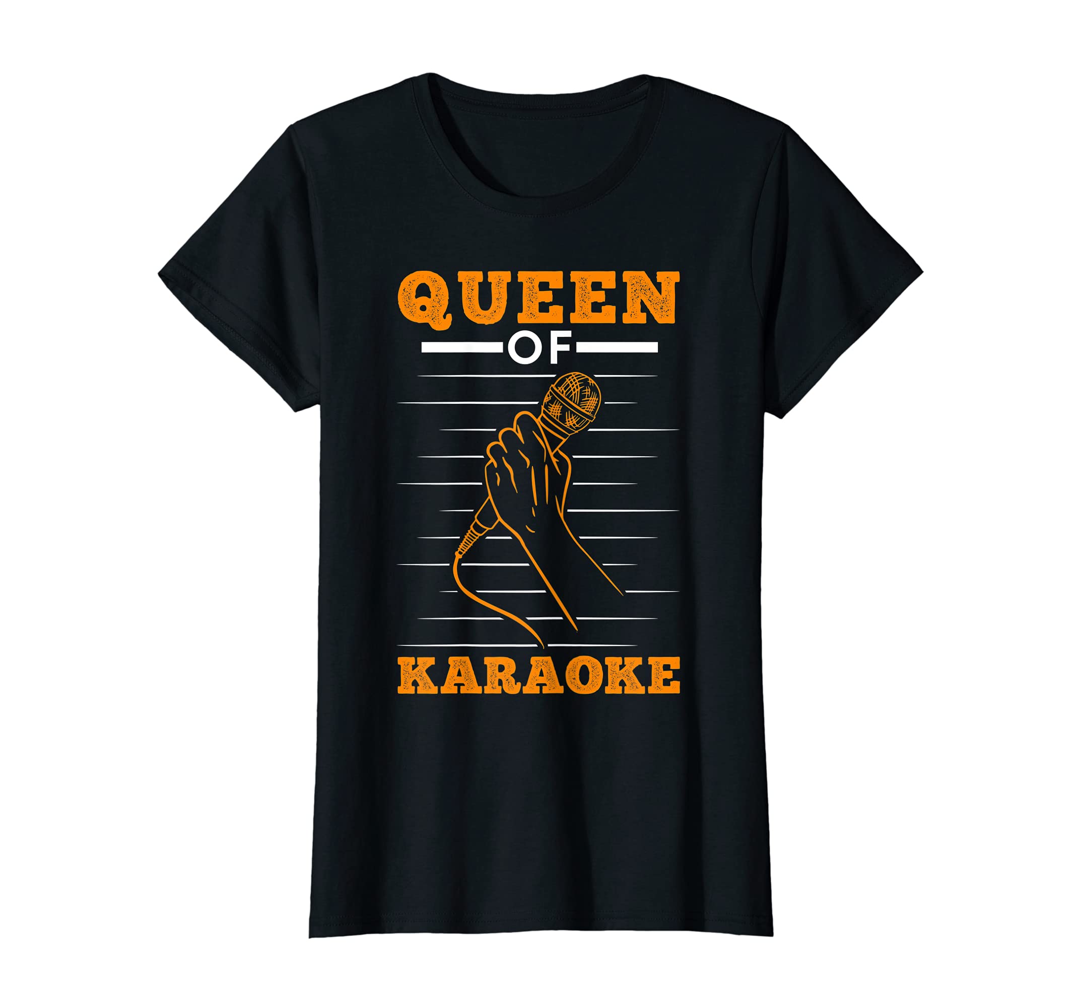 Womens Queen of Karaoke Karaoke Night Party Singer Performer T-Shirt