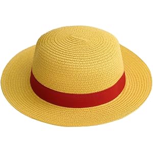 Patyhapy Nature Straw Hat Beach Hats Cosplay Halloween Decorations Performance Props for Youth Men Women