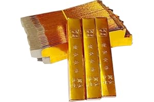 Lveofielygi Ancestor Money - 100Pcs Chinese Joss Paper Gold Bar, Sacrificial Supplies for Hungry Ghost Festival All Souls Day Ching Ming Festival (Semi-manufactured)