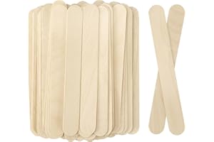 WISYOK 8'' Jumbo Craft Sticks - 90PCS Extra Large Natural Premium Wood, Ice Cream Sticks, Jumbo Sticks, Large Tongue Depressors, Plant Labels, Hair Removal and Waxing Supplies, Crafting